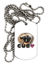 Balancing Bear Cub with Text Adult Dog Tag Chain Necklace-Dog Tag Necklace-TooLoud-White-Davson Sales