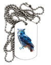 Colorful Great Horned Owl Adult Dog Tag Chain Necklace-Dog Tag Necklace-TooLoud-1 Piece-Davson Sales