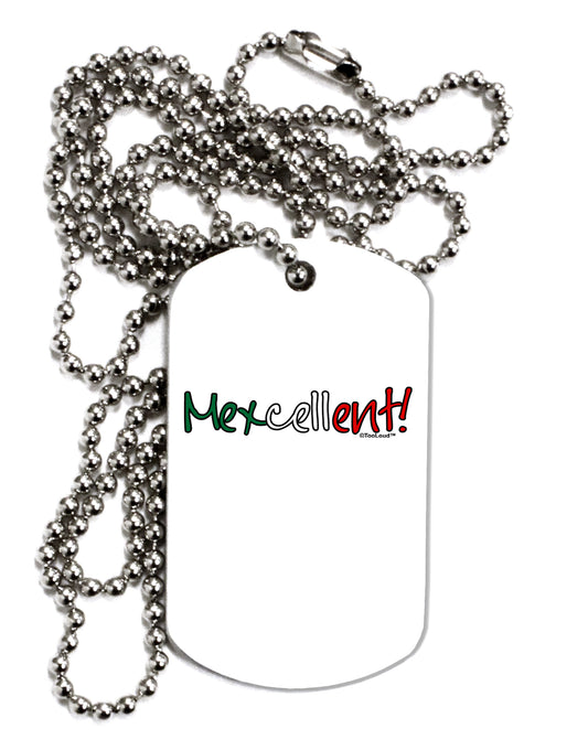Mexcellent Flag Color - Cinco De Mayo Adult Dog Tag Chain Necklace by TooLoud-TooLoud-White-Davson Sales
