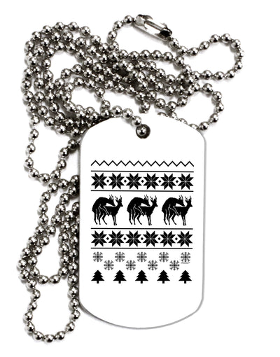 Humping Gay Reindeer Adult Dog Tag Chain Necklace-Dog Tag Necklace-TooLoud-1 Piece-Davson Sales