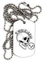 TooLoud Me Muero De La Risa Skull Adult Dog Tag Chain Necklace-Dog Tag Necklace-TooLoud-1 Piece-Davson Sales