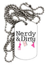 Nerdy and Dirty Adult Dog Tag Chain Necklace by TooLoud-Dog Tag Necklace-TooLoud-1 Piece-Davson Sales