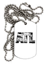 ATL Atlanta Text Adult Dog Tag Chain Necklace by TooLoud-Dog Tag Necklace-TooLoud-White-Davson Sales