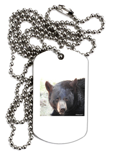 Staring Black Bear Adult Dog Tag Chain Necklace-Dog Tag Necklace-TooLoud-1 Piece-Davson Sales