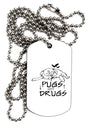 TooLoud Pugs Not Drugs Adult Dog Tag Chain Necklace-Dog Tag Necklace-TooLoud-1 Piece-Davson Sales