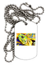 Menacing Turtle Watercolor Adult Dog Tag Chain Necklace-Dog Tag Necklace-TooLoud-1 Piece-Davson Sales