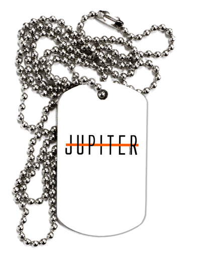 Planet Jupiter Earth Text Only Adult Dog Tag Chain Necklace by TooLoud-Dog Tag Necklace-TooLoud-1 Piece-Davson Sales