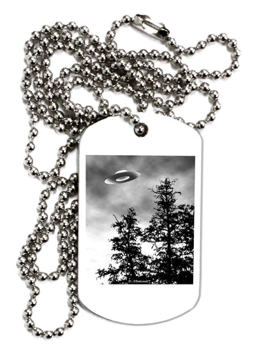 UFO Sighting - Extraterrestrial Adult Dog Tag Chain Necklace by TooLoud-Dog Tag Necklace-TooLoud-White-Davson Sales