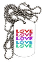 Colorful Love Kisses Adult Dog Tag Chain Necklace-Dog Tag Necklace-TooLoud-1 Piece-Davson Sales