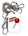 TooLoud Wanna Lick Lollipop Adult Dog Tag Chain Necklace-Dog Tag Necklace-TooLoud-1 Piece-Davson Sales