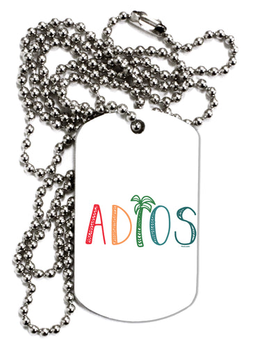 TooLoud Adios Adult Dog Tag Chain Necklace-Dog Tag Necklace-TooLoud-1 Piece-Davson Sales