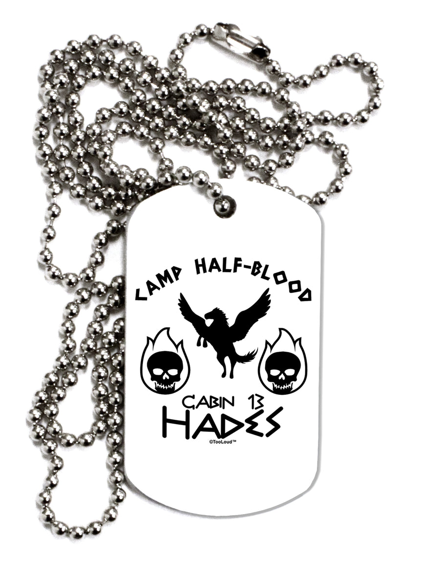 Cabin 13 HadesHalf Blood Adult Dog Tag Chain Necklace by TooLoud-Dog Tag Necklace-TooLoud-White-Davson Sales