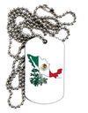 Mexican Roots - Mexico Outline Mexican Flag Adult Dog Tag Chain Necklace by TooLoud-Dog Tag Necklace-TooLoud-White-Davson Sales