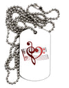 Heart Sheet Music Adult Dog Tag Chain Necklace-Dog Tag Necklace-TooLoud-1 Piece-Davson Sales