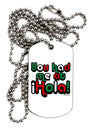 You Had Me at Hola - Mexican Flag Colors Adult Dog Tag Chain Necklace by TooLoud-Dog Tag Necklace-TooLoud-White-Davson Sales