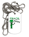 Peace Man Alien Adult Dog Tag Chain Necklace-Dog Tag Necklace-TooLoud-1 Piece-Davson Sales