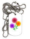 Crystal Dahlias Adult Dog Tag Chain Necklace-Dog Tag Necklace-TooLoud-1 Piece-Davson Sales