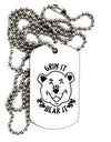 TooLoud Grin and bear it Adult Dog Tag Chain Necklace-Dog Tag Necklace-TooLoud-1 Piece-Davson Sales