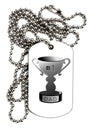 Number One Dad Trophy - Grayscale Adult Dog Tag Chain Necklace-Dog Tag Necklace-TooLoud-White-Davson Sales