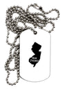 New Jersey - United States Shape Adult Dog Tag Chain Necklace by TooLoud-Dog Tag Necklace-TooLoud-White-Davson Sales