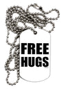 Free Hugs Adult Dog Tag Chain Necklace-Dog Tag Necklace-TooLoud-White-Davson Sales