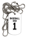 Baseball Dad Jersey Adult Dog Tag Chain Necklace by TooLoud-Dog Tag Necklace-TooLoud-White-Davson Sales