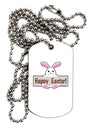 Cute Bunny - Happy Easter Adult Dog Tag Chain Necklace by TooLoud-Dog Tag Necklace-TooLoud-White-Davson Sales