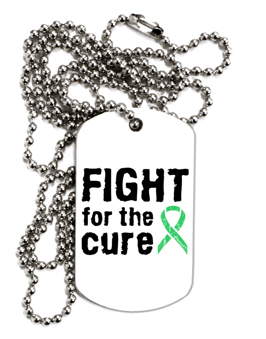 Fight for the Cure - Light Green Ribbon Celiac Disease Adult Dog Tag Chain Necklace-Dog Tag Necklace-TooLoud-White-Davson Sales