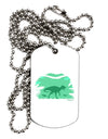 Dinosaur Silhouettes - Jungle Adult Dog Tag Chain Necklace by TooLoud-Dog Tag Necklace-TooLoud-White-Davson Sales