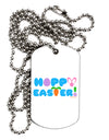 Cute Decorative Hoppy Easter Design Adult Dog Tag Chain Necklace by TooLoud-Dog Tag Necklace-TooLoud-White-Davson Sales