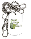 TooLoud Don't Worry Be Hoppy Adult Dog Tag Chain Necklace-Dog Tag Necklace-TooLoud-1 Piece-Davson Sales