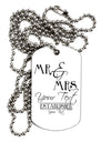 Personalized Mr and Mrs -Name- Established -Date- Design Adult Dog Tag Chain Necklace-Dog Tag Necklace-TooLoud-White-Davson Sales