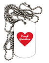 Proud Grandma Heart Adult Dog Tag Chain Necklace by TooLoud-Dog Tag Necklace-TooLoud-White-Davson Sales