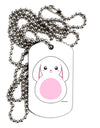 Cute Bunny with Floppy Ears - Pink Adult Dog Tag Chain Necklace by TooLoud-Dog Tag Necklace-TooLoud-White-Davson Sales