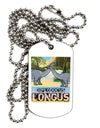 Diplodocus Longus - With Name Adult Dog Tag Chain Necklace by TooLoud-TooLoud-White-Davson Sales