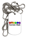 Autism Awareness Month - Colorful Puzzle Pieces Adult Dog Tag Chain Necklace by TooLoud-Dog Tag Necklace-TooLoud-White-Davson Sales