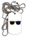 Pride Rainbow Glasses Adult Dog Tag Chain Necklace by TooLoud-Dog Tag Necklace-TooLoud-1 Piece-Davson Sales