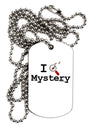 I Love Mystery Adult Dog Tag Chain Necklace-Dog Tag Necklace-TooLoud-1 Piece-Davson Sales