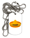 Sombrero Design Adult Dog Tag Chain Necklace by TooLoud-Dog Tag Necklace-TooLoud-White-Davson Sales