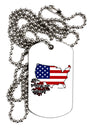 American Roots Design - American Flag Adult Dog Tag Chain Necklace by TooLoud-Dog Tag Necklace-TooLoud-White-Davson Sales