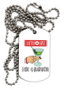 Safety First Have a Quarantini Adult Dog Tag Chain Necklace - 1 Piece 