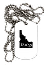 Idaho - United States Shape Adult Dog Tag Chain Necklace-Dog Tag Necklace-TooLoud-White-Davson Sales