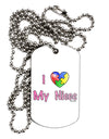 I Heart My Niece - Autism Awareness Adult Dog Tag Chain Necklace by TooLoud-Dog Tag Necklace-TooLoud-White-Davson Sales