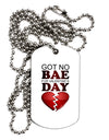 No Bae For Valentine's Day Adult Dog Tag Chain Necklace-Dog Tag Necklace-TooLoud-1 Piece-Davson Sales