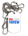 Red White and Brew Color Adult Dog Tag Chain Necklace by TooLoud-Dog Tag Necklace-TooLoud-White-Davson Sales