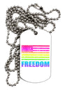 American Pride - Rainbow Flag - Freedom Adult Dog Tag Chain Necklace-Dog Tag Necklace-TooLoud-White-Davson Sales