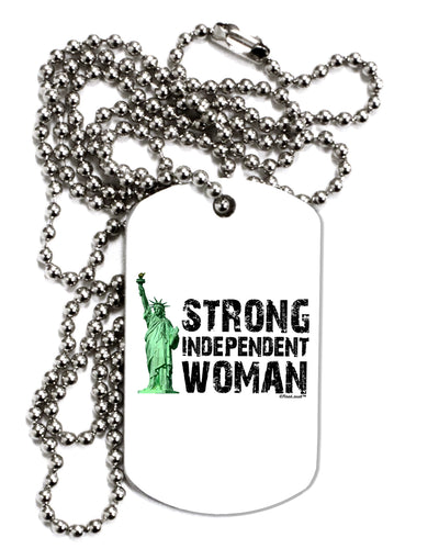 Statue of Liberty Strong Woman Adult Dog Tag Chain Necklace by TooLoud-Dog Tag Necklace-TooLoud-1 Piece-Davson Sales