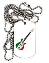 Mexican Flag Guitar Design Adult Dog Tag Chain Necklace by TooLoud-Dog Tag Necklace-TooLoud-White-Davson Sales