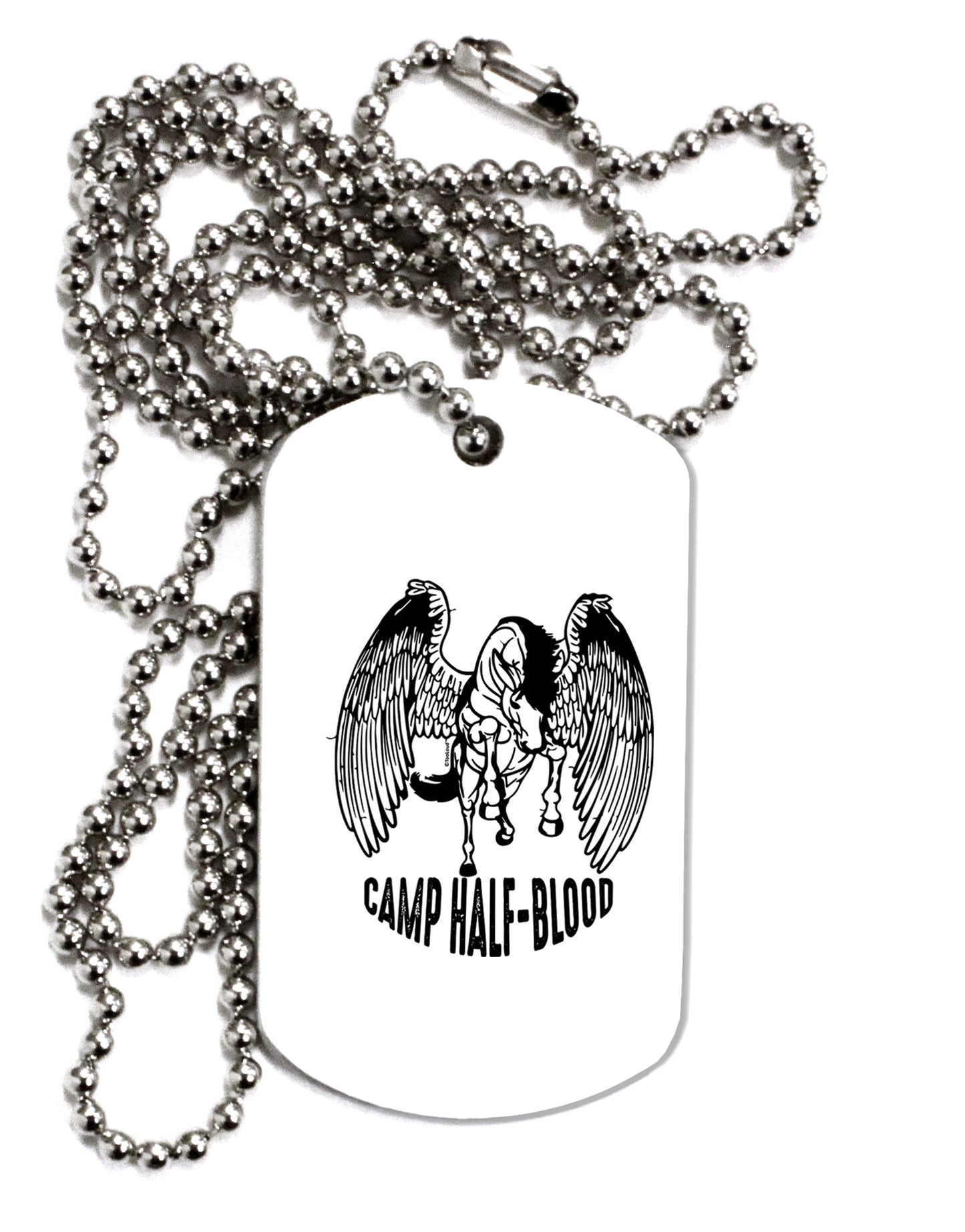 TooLoud Camp Half-Blood Pegasus Adult Dog Tag Chain Necklace-Dog Tag Necklace-TooLoud-1 Piece-Davson Sales