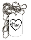 Mom Heart Design Adult Dog Tag Chain Necklace by TooLoud-Dog Tag Necklace-TooLoud-White-Davson Sales